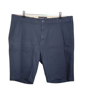 Abercrombie & Fitch Chino Shorts Mens 38 Navy Blue Stretch Cotton Preppy Classic